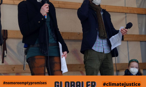Rede zu Klimawandel und Fluchtursachen auf dem Klimastreik