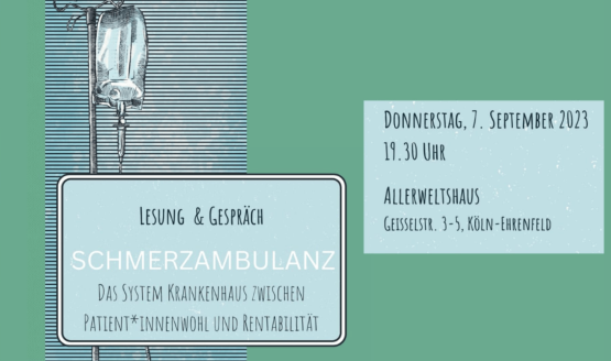 Lesung & Gespräch: SCHMERZAMBULANZ