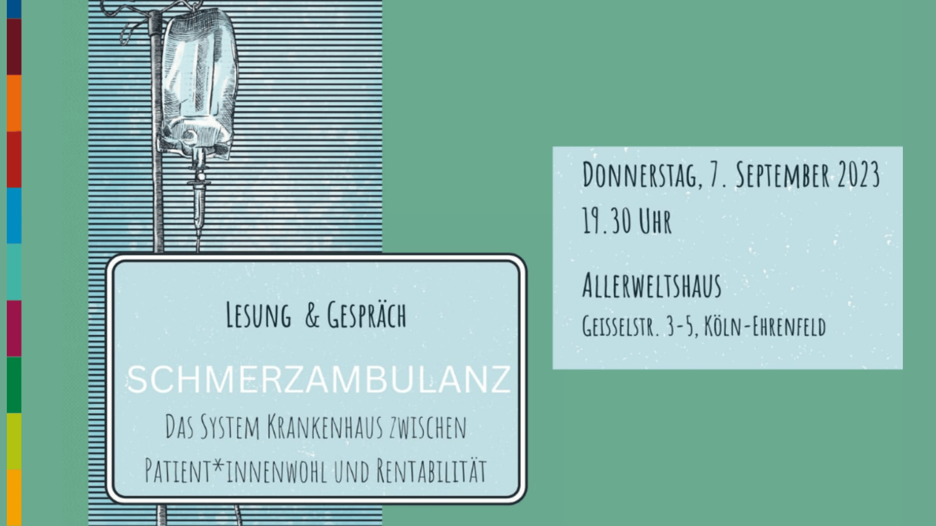 Lesung & Gespräch: SCHMERZAMBULANZ